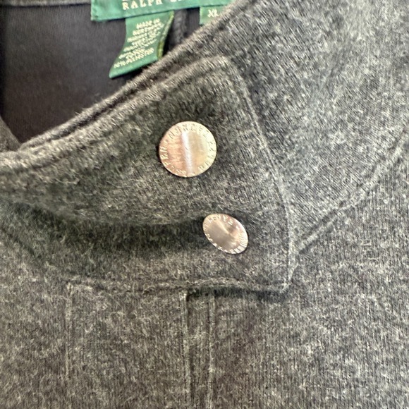 Lauren Ralph Lauren Military Shirt Jacket Shacket Women XL Snap Chore Knit Lined - Picture 3 of 11